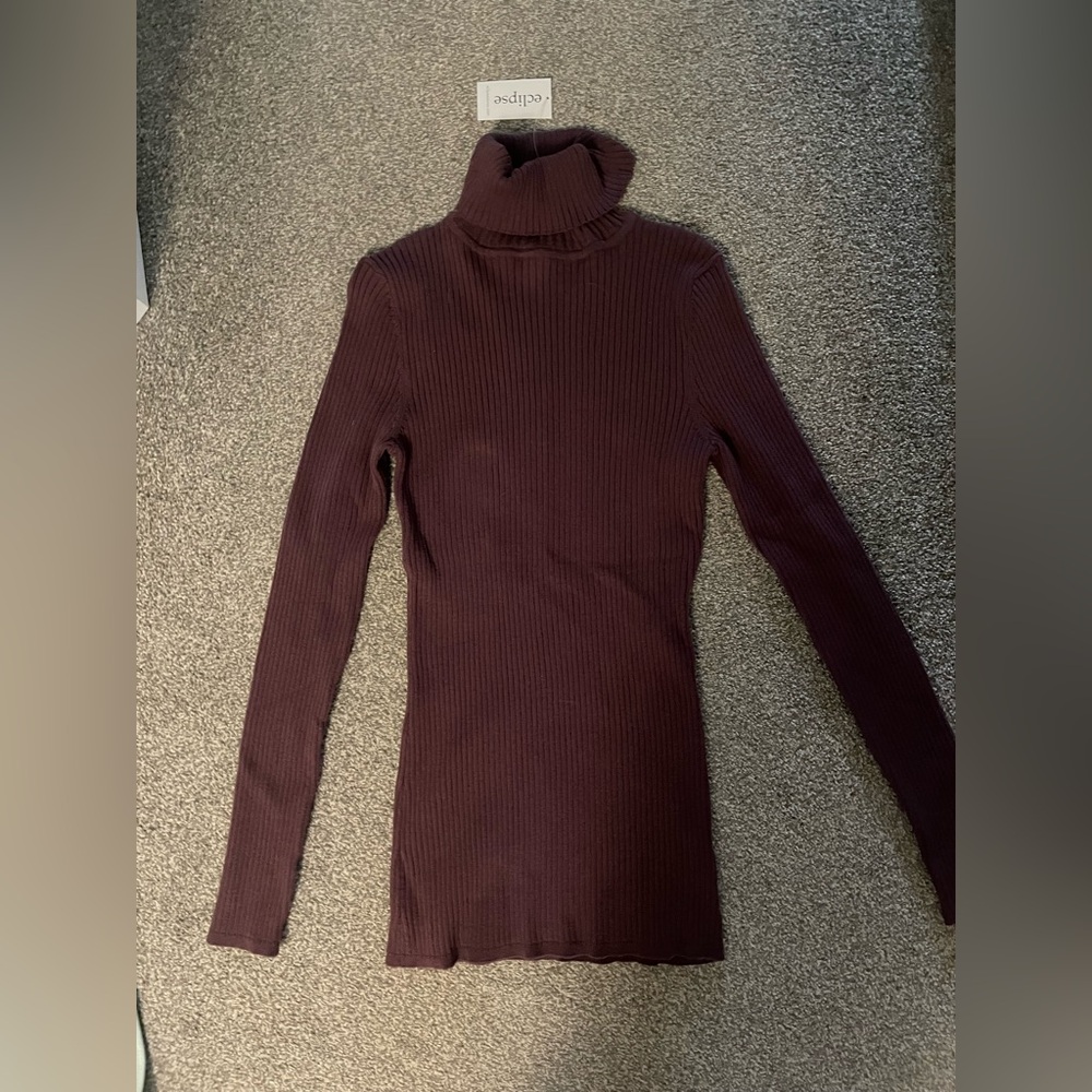 Burgundy Turtleneck Sweater